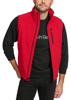 Calvin Klein Men's Infinite Stretch Soft Shell Vest - Red