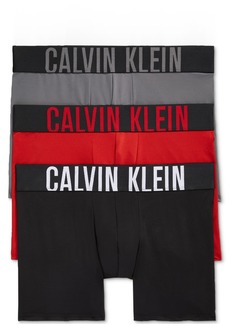 Calvin Klein Men's Intense Power Micro Boxer Briefs - 3 Pack - Black, Grey Sky, Pompeian Red