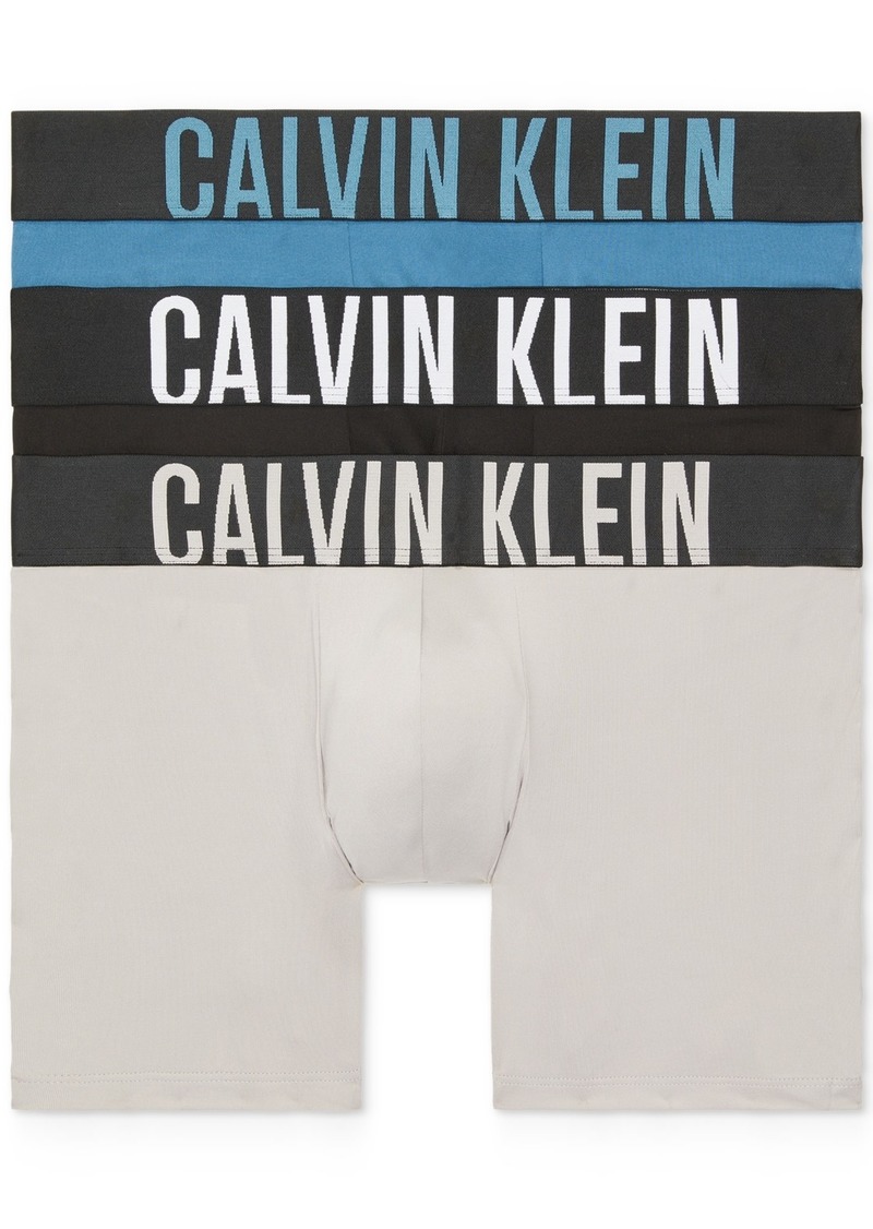 Calvin Klein Men's Intense Power Micro Boxer Briefs - 3 Pack - Black White Light Blue