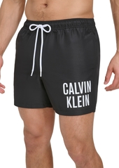 "Calvin Klein Men's Intense Power Modern Euro 5"" Swim Trunks - Red"