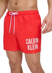 "Calvin Klein Men's Intense Power Modern Euro 5"" Swim Trunks - White"