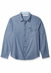 Calvin Klein Men's Long Sleeve Denim Button Down Shirt