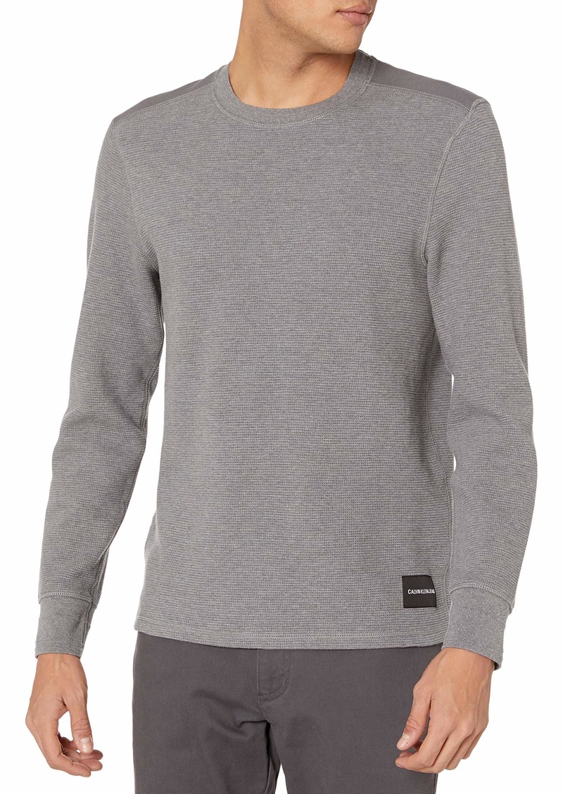 Calvin Klein Calvin Klein Men's Long Sleeve Thermal Waffle Crew Neck ...