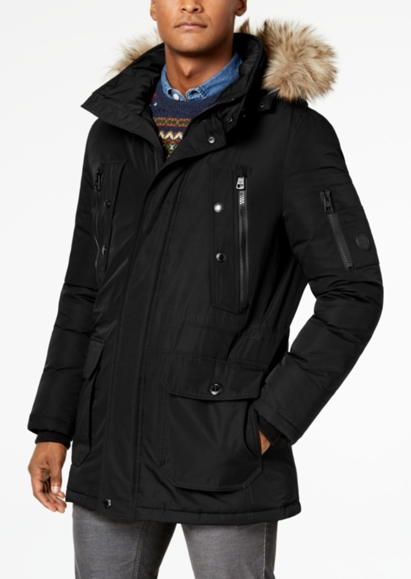 Calvin Klein Calvin Klein Men's Long Snorkel Coat with Faux-Fur Trimmed  Hood | Outerwear