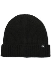 Calvin Klein Men's Luxe Ribbed Cuff Hat - Black