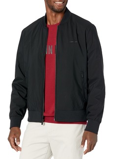 Calvin Klein Men's Matte Logo Zip Bomber Jacket