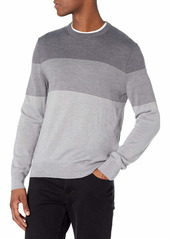 Calvin Klein Men's Merino Sweater Crew Neck Dark Cliff HTR