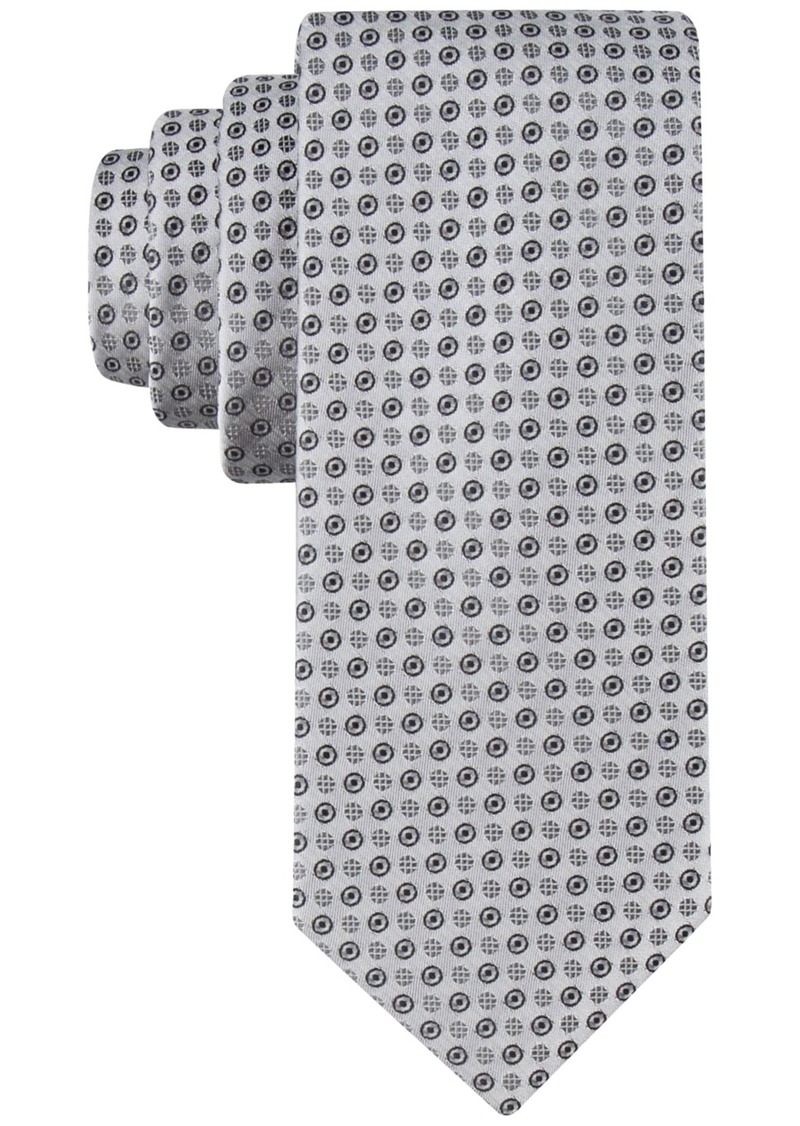 Calvin Klein Men's Mini-Bullseye Tie - Silver