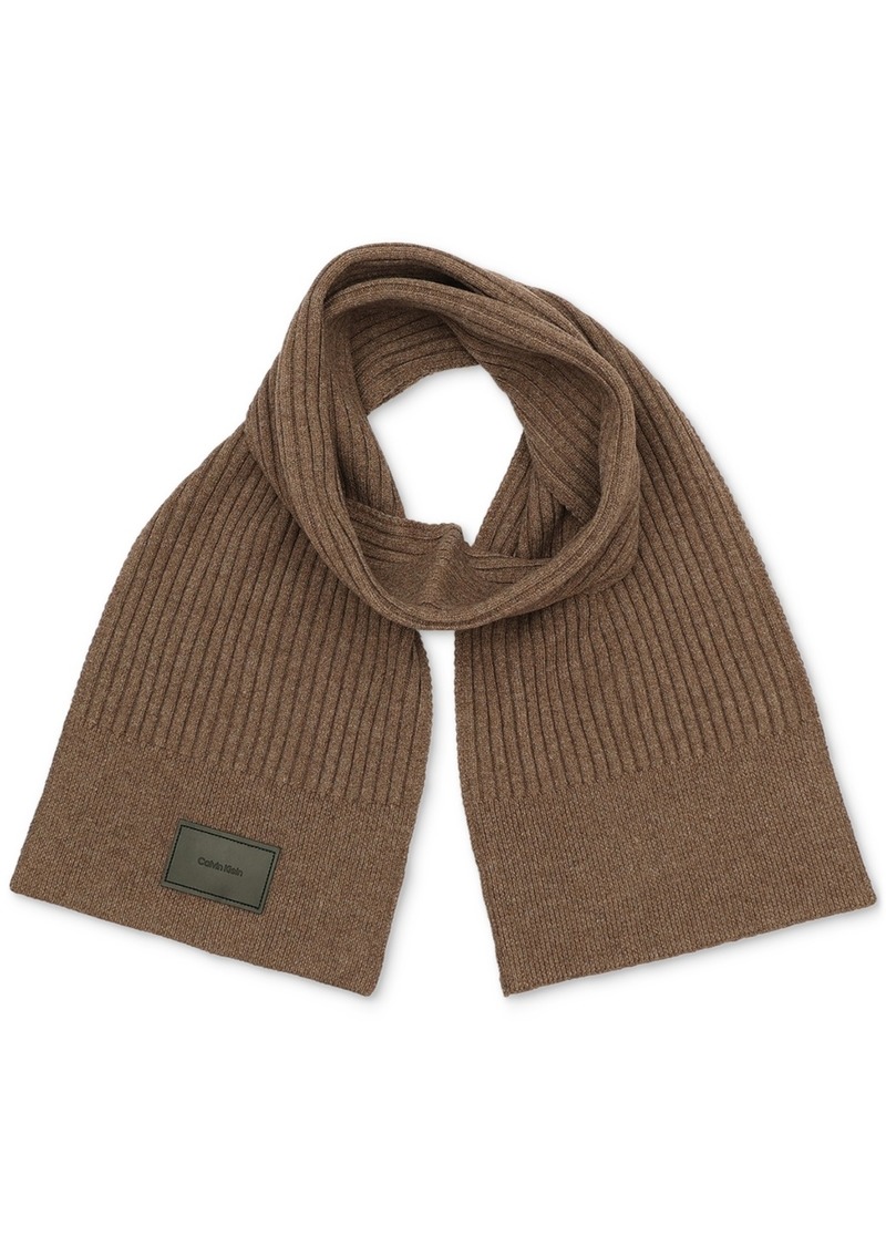 Calvin Klein Men's Mixed Stitch Scarf - Truffle