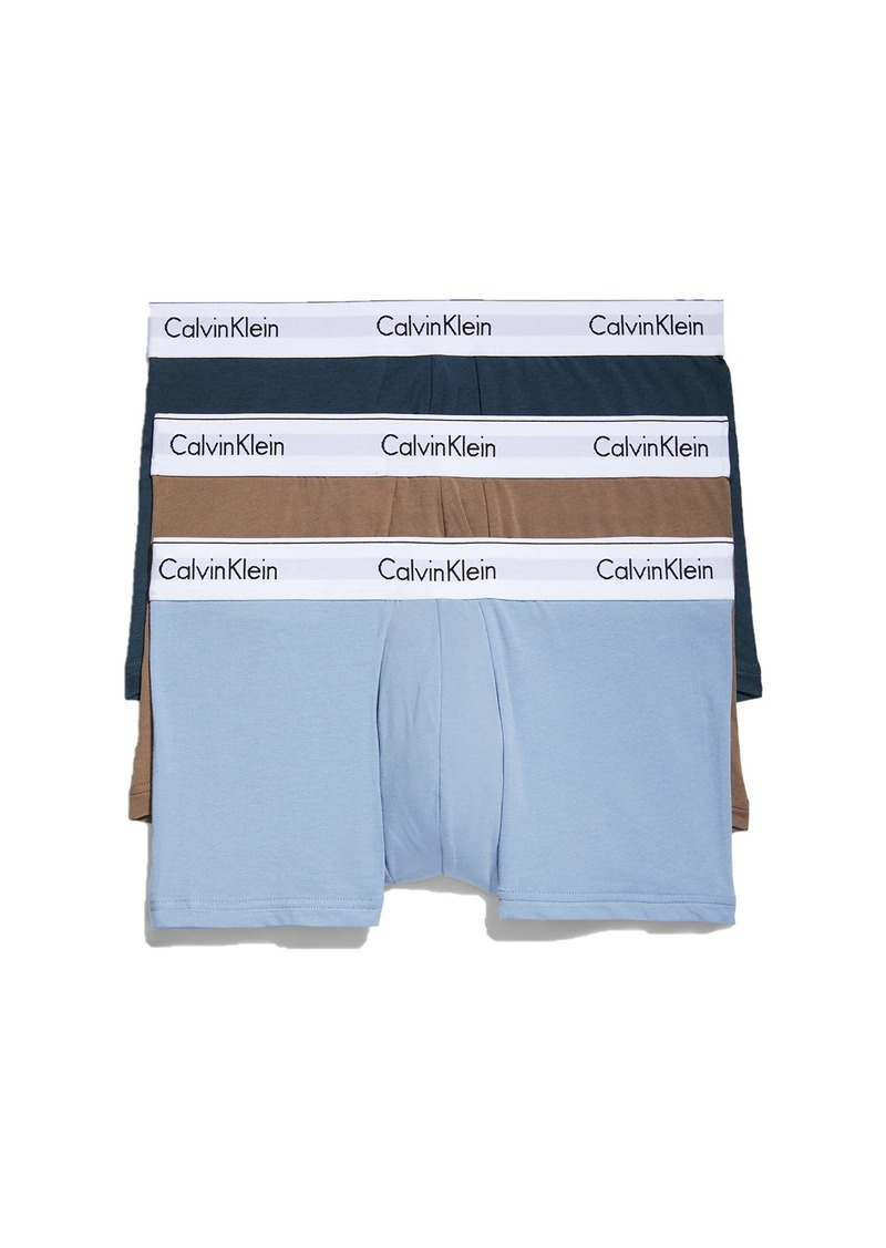 Calvin Klein Men's Modern Cotton Stretch 3-Pack Low Rise Trunk