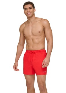 "Calvin Klein Men's Modern Euro 5"" Volley Swim Trunks - Red"