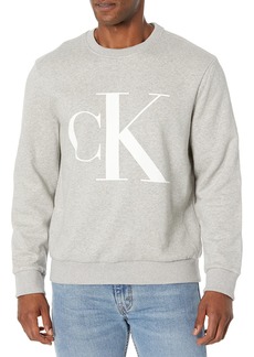 Calvin Klein Men's Monogram Logo Fleece Crewneck Sweatshirt