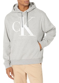 Calvin Klein Men's Monogram Logo Fleece Hoodie  Extra Large