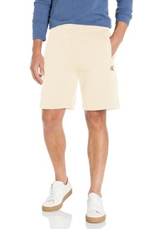 Calvin Klein Men's Monogram Logo Fleece Shorts UNDYED