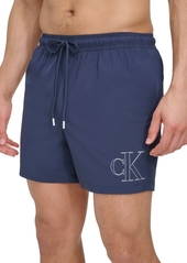 "Calvin Klein Men's Outline Logo Modern Euro 5"" Volley Swim Trunks - Navy"