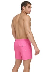 "Calvin Klein Men's Outline Logo Modern Euro 5"" Volley Swim Trunks - Pink"