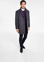 Calvin Klein Men's Prosper Wool-Blend Slim Fit Overcoat - Black