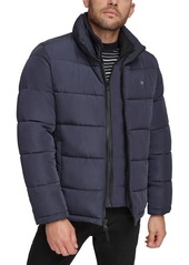 Calvin Klein Men's Puffer With Set In Bib Detail, Created for Macy's - Olive