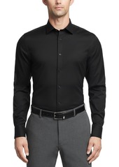 Calvin Klein Men's Refined Slim Fit Stretch Dress Shirt - Black