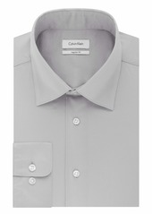 Calvin Klein Men's Regular Fit Stretch Solid Spread Collar Dress Shirt