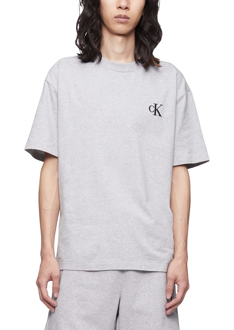 Calvin Klein Men's Relaxed Fit Monogram Logo Crewneck T-Shirt