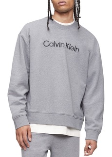 Calvin Klein Men's Relaxed Fit Standard Logo Terry Crewneck Sweatshirt
