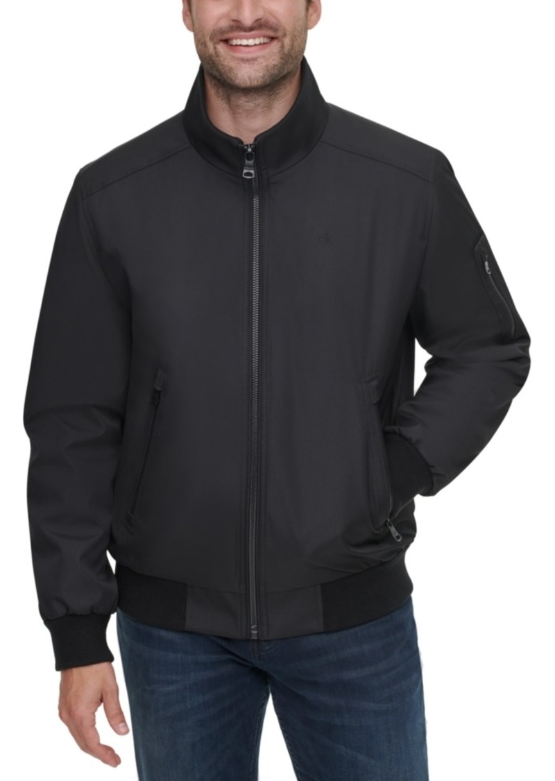 calvin klein men's ripstop hooded windbreaker