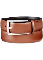 Calvin Klein Men's Roller-Buckle Leather Belt