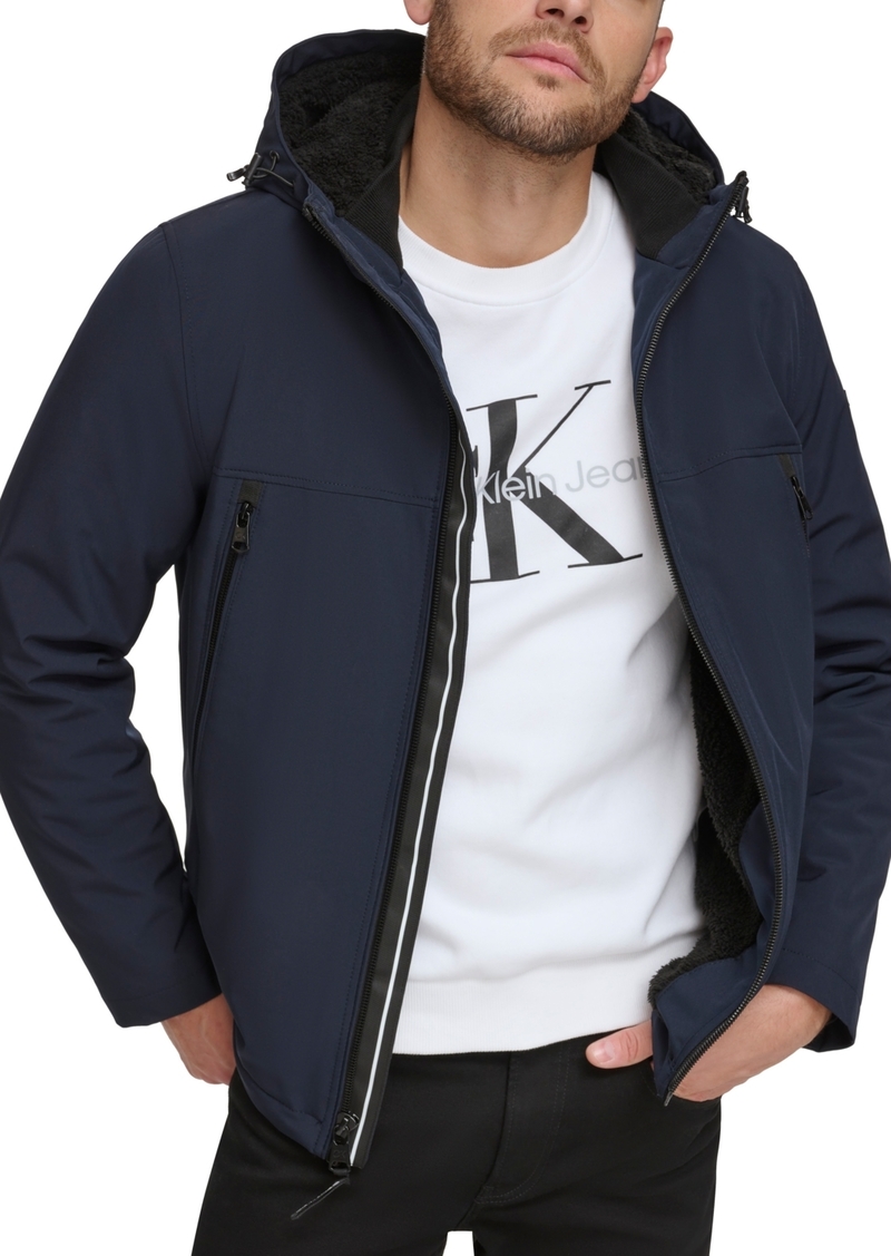 Calvin Klein Men's Sherpa Lined Infinite Stretch Soft Shell Jacket - True Navy