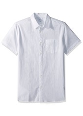 Calvin Klein Men's Short Sleeve Button Down Solid Shirt
