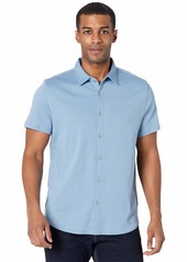 Calvin Klein Men's Short Sleeve Liquid Touch Polo Button Down Shirt  M