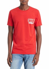 Calvin Klein Men's Short Sleeve T-Shirt Old School Logo Crew Neck  2X-Large