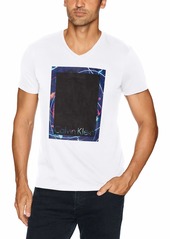Calvin Klein Men's Short Sleeve V-Neck Graphic T-Shirts