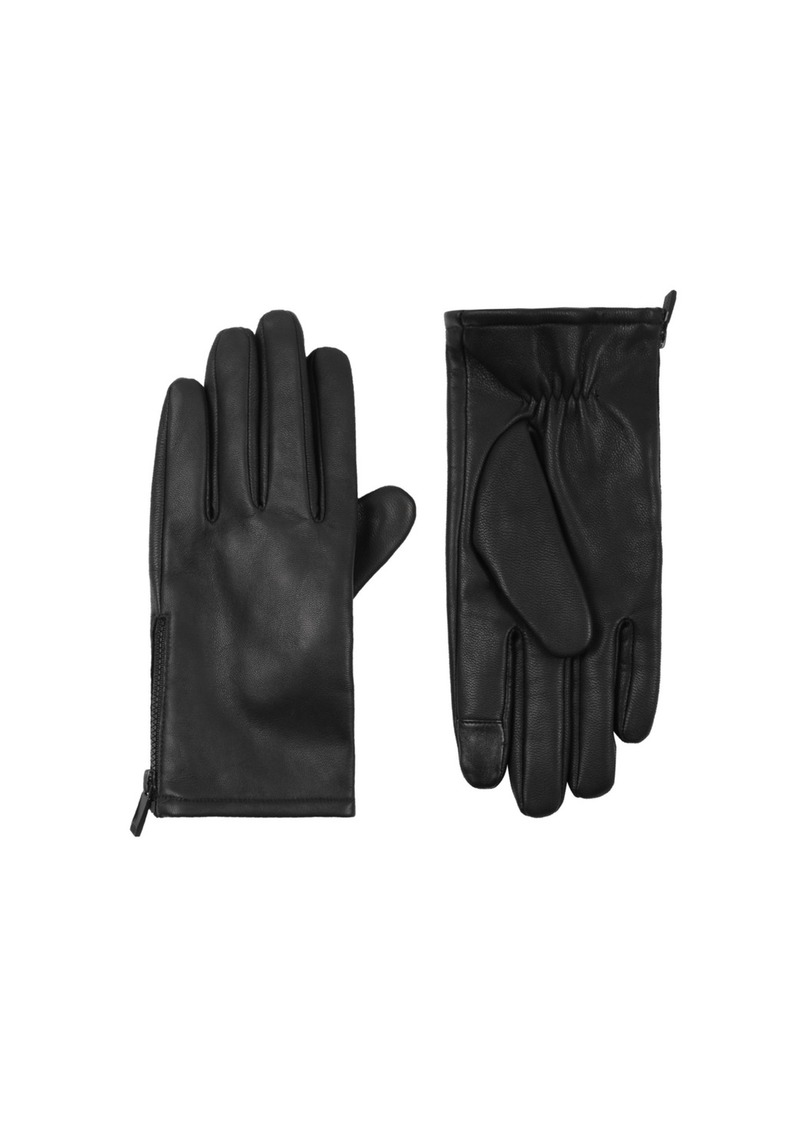 Calvin Klein Men's Side Zipper Gloves - Black