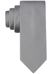 Calvin Klein Men's Silver-Spun Solid Tie - Silver