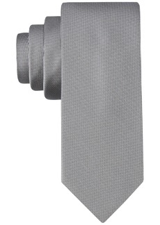 Calvin Klein Men's Silver-Spun Solid Extra Long Ties - Silver