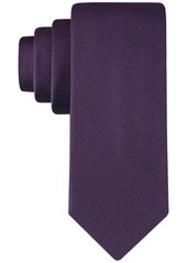 Calvin Klein Men's Silver-Spun Solid Tie - Purple