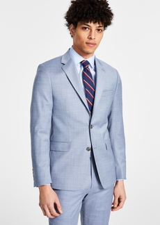 Calvin Klein Men's Skinny-Fit Wool-Blend Infinite Stretch Suit Jacket - Light Blue