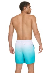 "Calvin Klein Men's Sky Gradient 7"" Volley Swim Trunks - Pink"