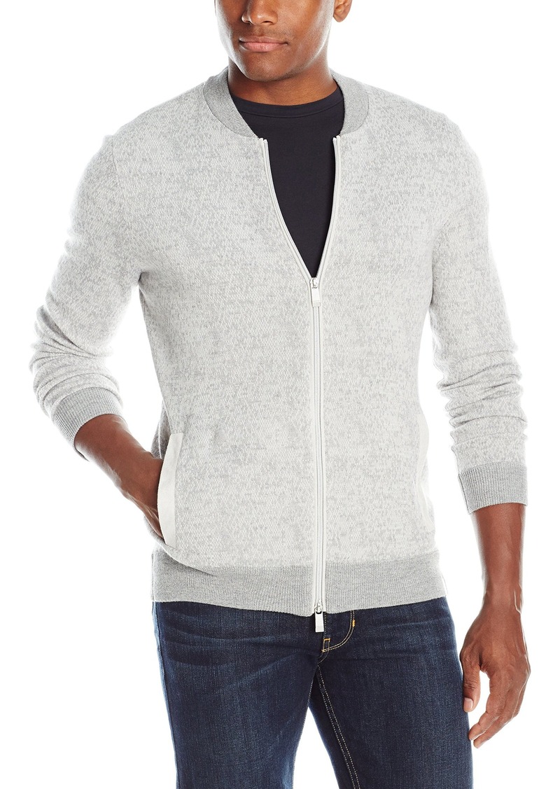 calvin klein men's full zip sweater