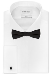 Calvin Klein Men's Slim-Fit Solid French Cuff Dress Shirt & Pre-Tied Solid Bow Tie Set