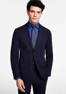 Calvin Klein Men's Slim-Fit Stretch Solid Knit Suit Jacket - Navy Solid