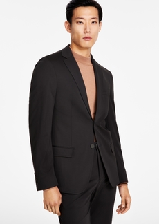 Calvin Klein Men's Slim-Fit Stretch Solid Knit Suit Jacket - Dark Olive Solid
