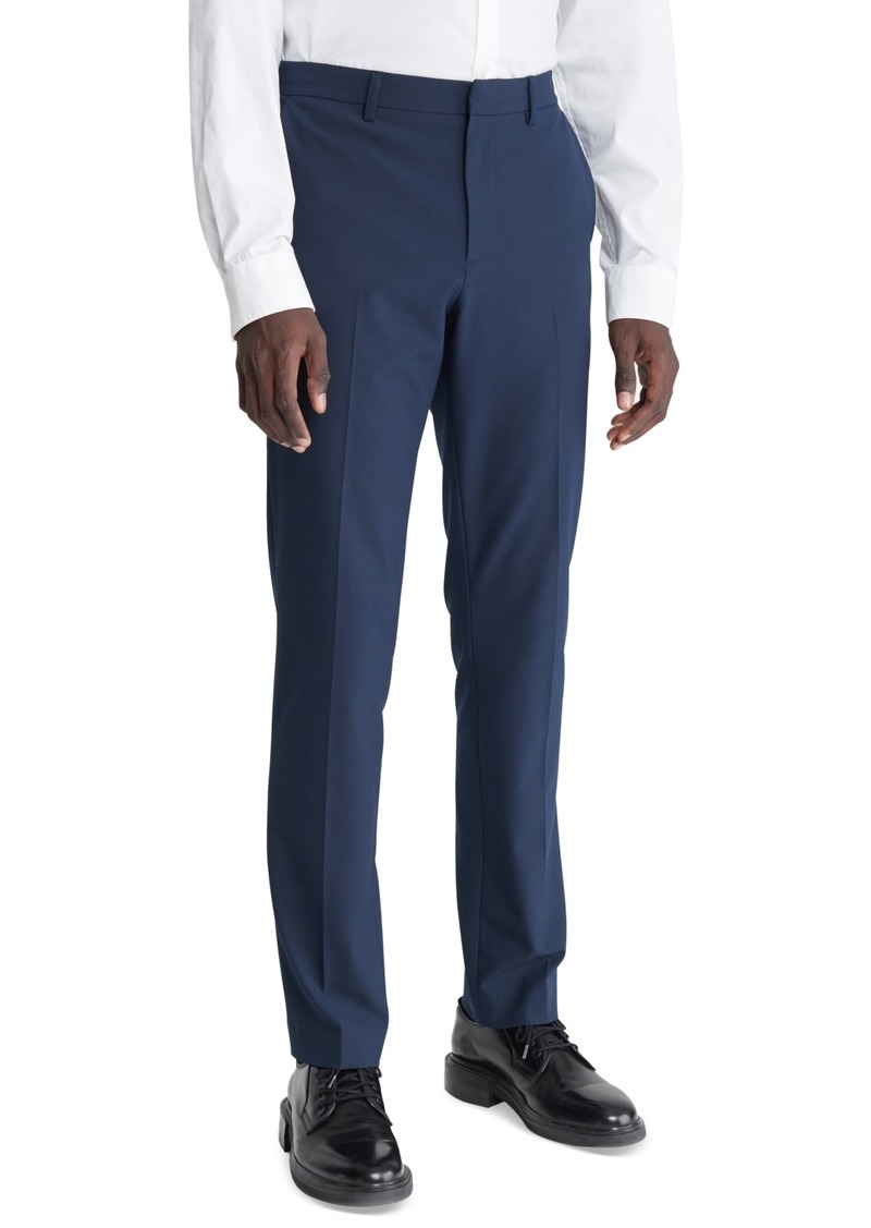 Calvin Klein Men's Slim-Fit Stretch Suit Pants - Sky Captain