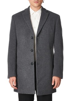 Calvin Klein Men's Slim Fit Wool Blend Overcoat Jacket   Regular