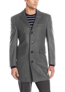 calvin klein men's slim fit wool blend overcoat jacket