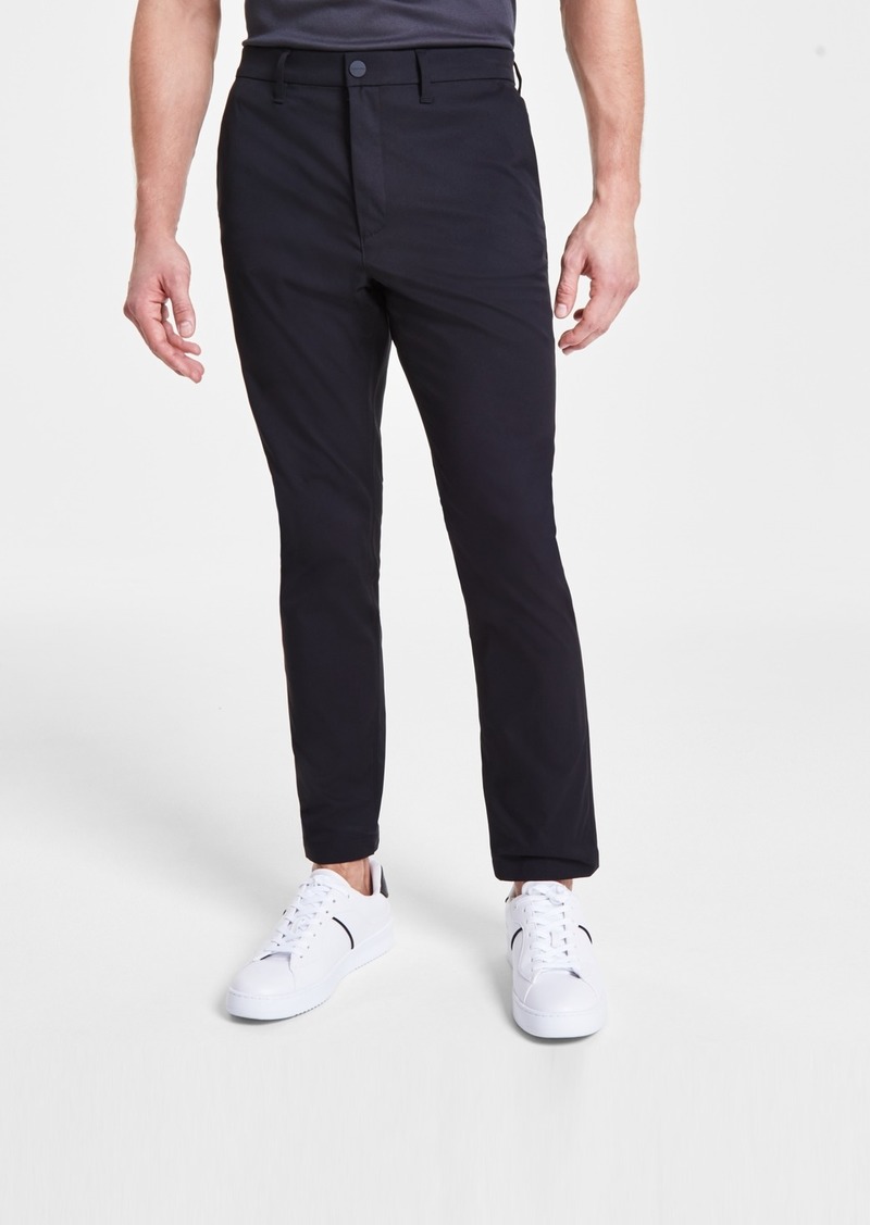 Calvin Klein Men's Athletic Slim-Fit Stretch Chinos - Black Beauty