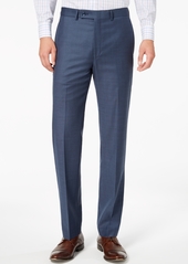 Calvin Klein Men's Solid Classic-Fit Suit Pants - Blue Neat
