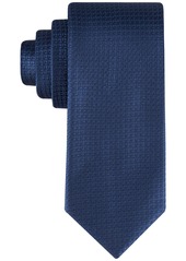 Calvin Klein Men's Solid Geo-Print Tie - Grey