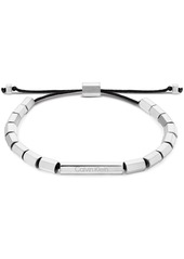 Calvin Klein Men's Stainless Steel Beaded Bracelet - Silver